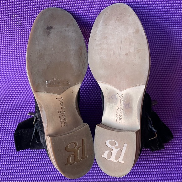 Paul Green Munchen Suede Buckle Moto Boots - Picture 12 of 13